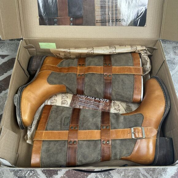 DURANGO World Traveler Women's Wellington Boot Size 6M Pull On Canvas &‎ Leather - Picture 7 of 16